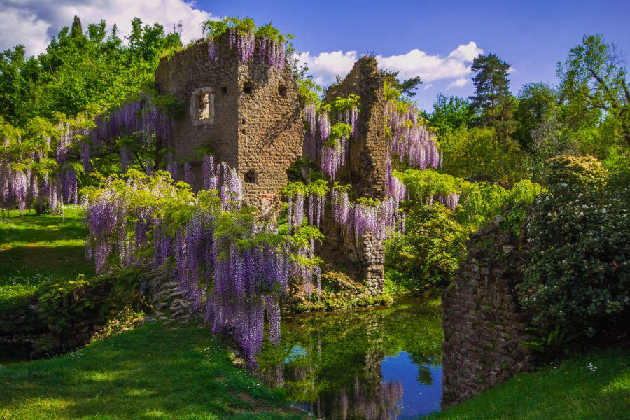 Ninfa Gardens in the spring